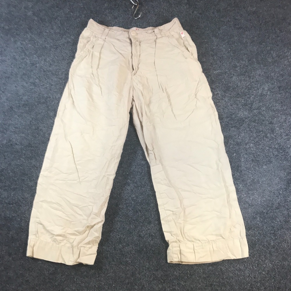 AO76 American Outfitters Capri Pants Womens 12 (Fits 24x19) Beige Slash Pocket